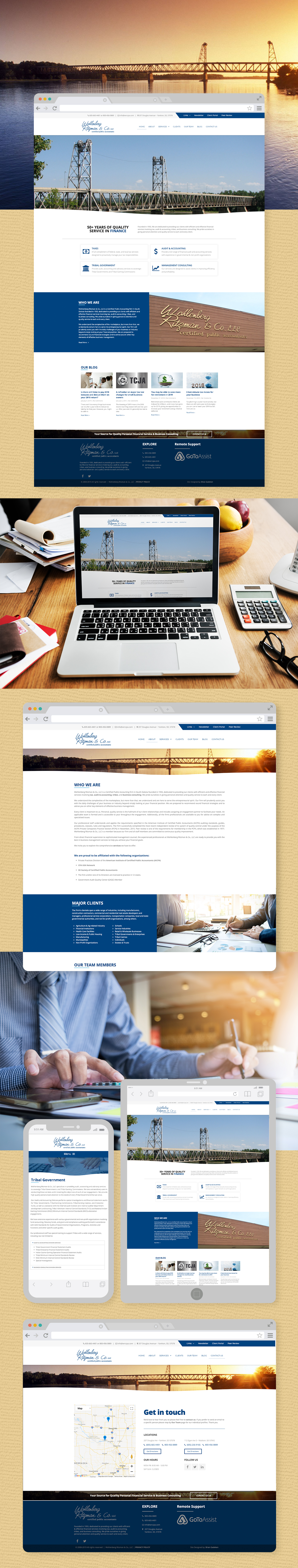 Wohlenberg Ritzman & CO website layout.
